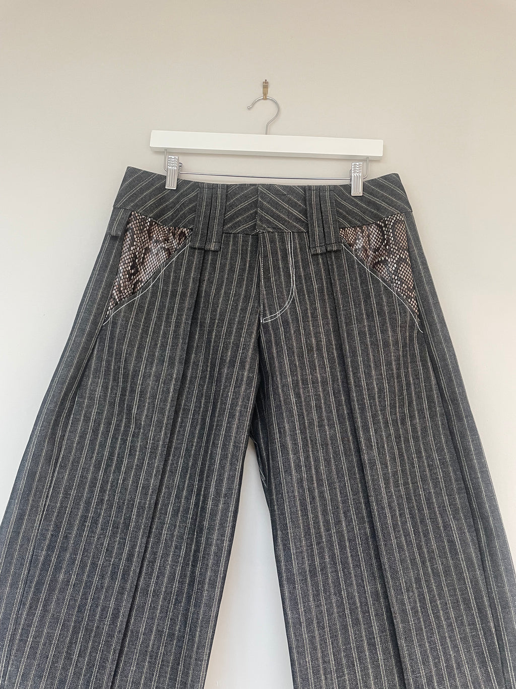 handmade pinstripe jeans <3