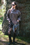 baggy snake print jacket, asymmetrical - one of a kind! x