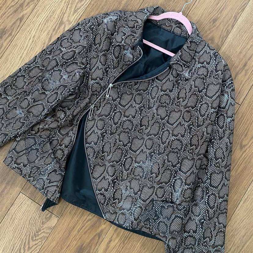 baggy snake print jacket, asymmetrical - one of a kind! x