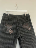 handmade pinstripe jeans <3