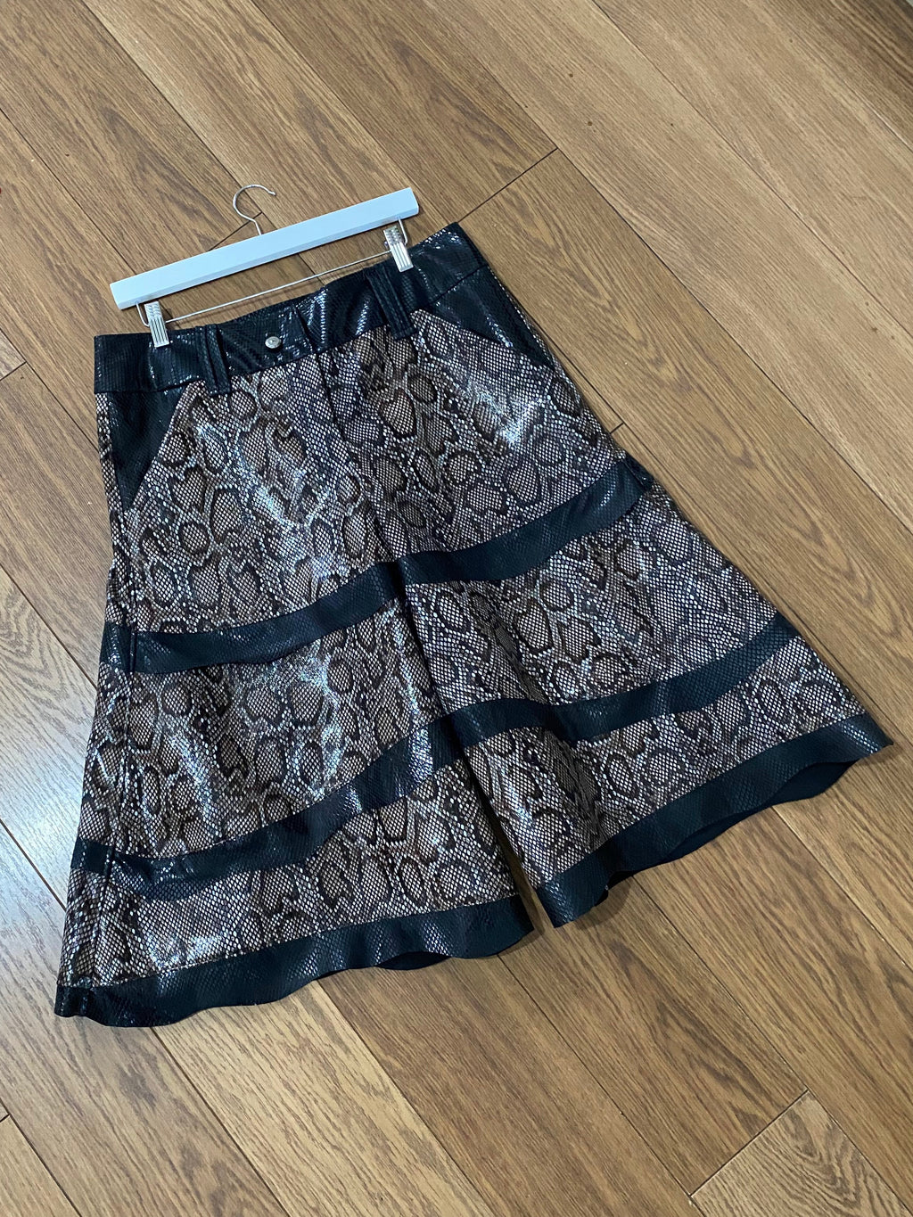baggy snake print shorts - one of a kind! x